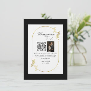 Invitation Caisse de Lune de Miel Code QR Panneau de Mariage 