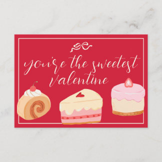 Invitation Cakes Photo Sweetest Valentine Love Holiday Card