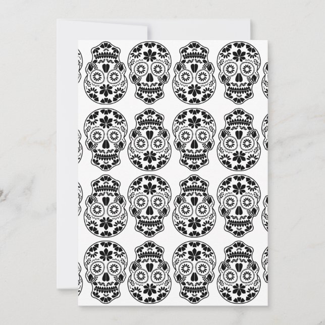 Invitation Calavera crâne de sucre bonbon_floral mexicain cal (Devant)