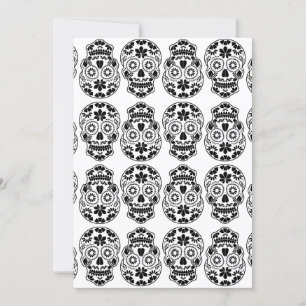 Invitation Calavera crâne de sucre bonbons_floral mexicain ca