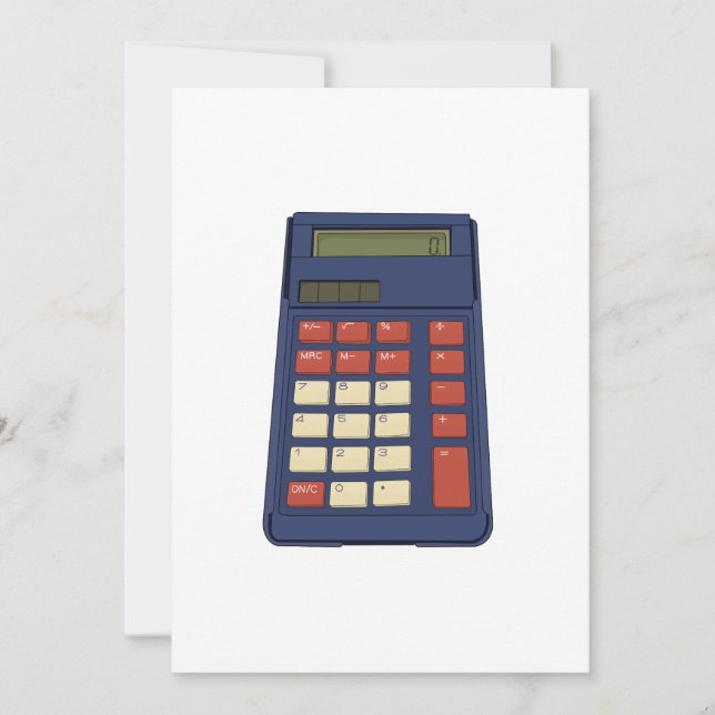 Invitation Calculatrice des années 80 90 Math School Nostalgi (Devant)