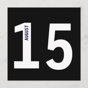 Invitation Calendrier audacieux moderne pour l'enterrement de