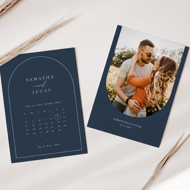 Invitation Calendrier de date de sauvegarde d'arche de marine (Créateur téléchargé)