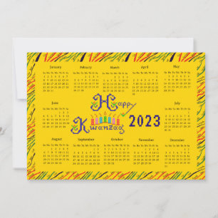 Invitation Calendrier de la main de Kwanzaa joyeux