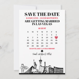 Invitation Calendrier de Las Vegas Enregistrer la date