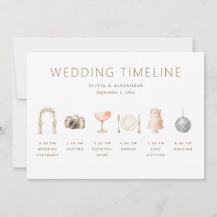 Invitation Calendrier de mariage + Bienvenue   Itinéraire élé