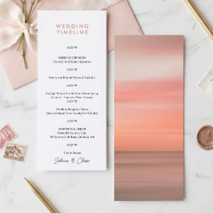 Invitation Calendrier de Mariage Rose Blush
