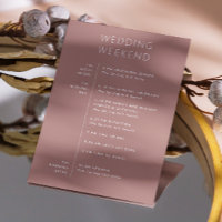 Calendrier du week-end Dusty Rose | Bienvenue au m