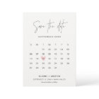 Calendrier HARLOW Enregistrer La Date Mariage Mini