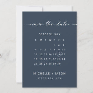 Invitation Calendrier maritime minimaliste Enregistrer la dat