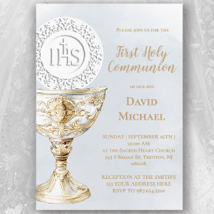 Invitation Calice Hôte Première Sainte Communion