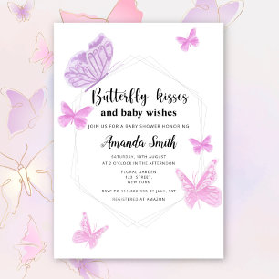 Invitation Câlins de papillon shower de bébé