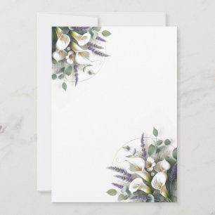 Invitation Calla Lilies et Lavender