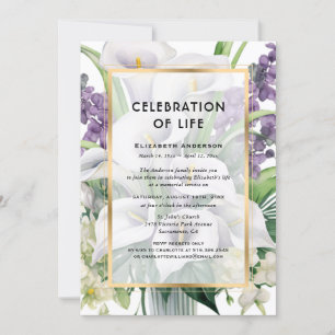 Invitation Calla Lily fête la vie