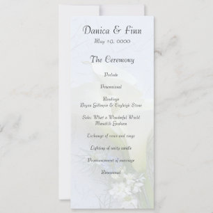 Invitation Calla lys avec nigella et fleurs stocks