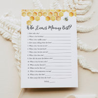 CALLA Qui Connaît Maman Meilleur Baby shower Jeu