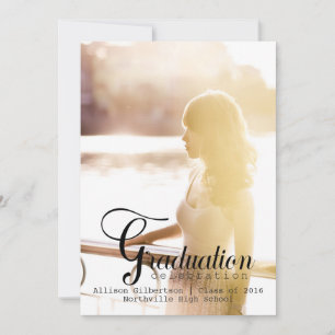 Invitation Calligraphie 2016 Graduation Photo Party Invitatio