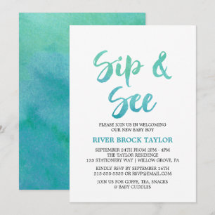 Invitation Calligraphie aquarelle Signez et consultez