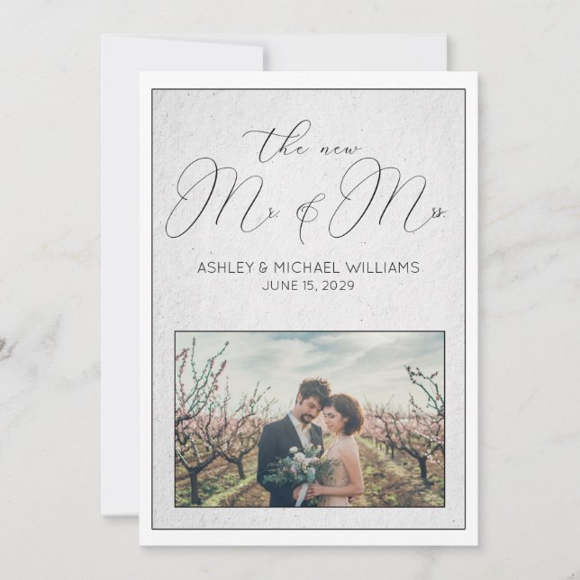 Invitation CALLIGRAPHIE DE LUXE | Réception de Nouveaux M. &  (Devant)