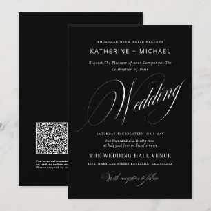 Invitation Calligraphie de script romantique Mariage simple e