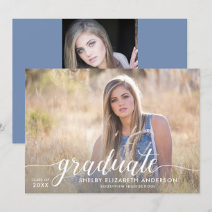 Invitation Calligraphie des diplômés 2 Diplôme photo