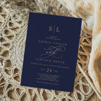Calligraphie d'or romantique | Mariage de monogram