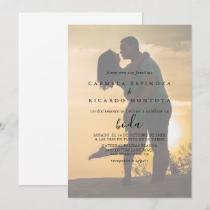 Invitation Calligraphie espagnol Mariage photo