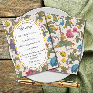 Invitation Calligraphie Florale Art Nouveau