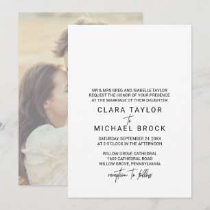 Invitation Calligraphie lunaire   Retour photo Mariage offici
