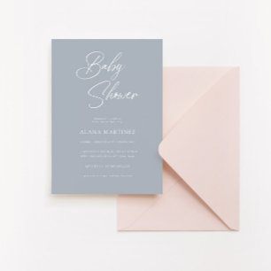 Invitation Calligraphie minimaliste moderne   BABY SHOWER