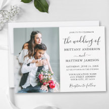 Calligraphie minimaliste moderne Couple Mariage ph