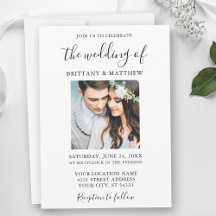 Calligraphie minimaliste moderne Mariage photo