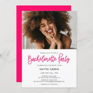 Invitation Calligraphie moderne Bachelorette