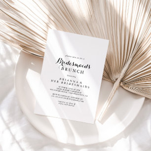 Invitation Calligraphie moderne Bridesmaitres Brunch Douche