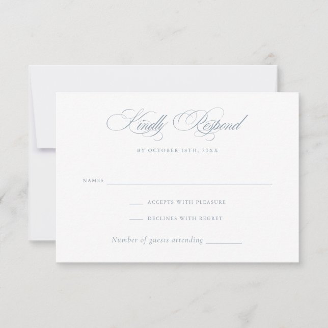 Invitation Calligraphie moderne élégante Script Mariage RSVP (Devant)