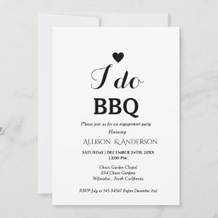 Invitation Calligraphie moderne i do bbq