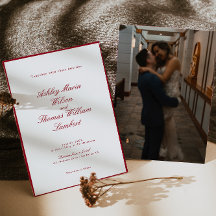 Calligraphie moderne Mariage rouge