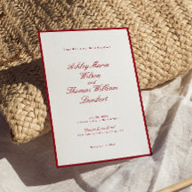 Calligraphie moderne Mariage rouge