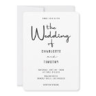 Calligraphie moderne minimaliste Mariage Décontrac