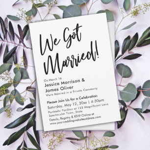 Invitation Calligraphie moderne minimaliste Nous sommes marié