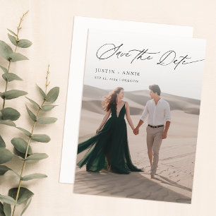 Invitation Calligraphie Moderne Script 2 Photo Enregistrer La