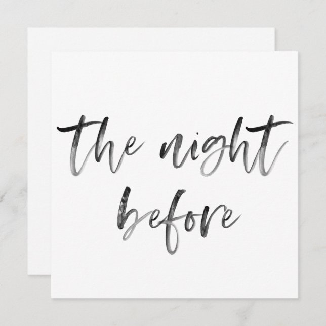 Invitation Calligraphie moderne Script Mariage Dîner (Devant / Derrière)