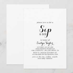 Invitation Calligraphie moderne Sip officiel et voir
