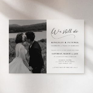 Invitation Calligraphie romantique Nous faisons encore Vow ph
