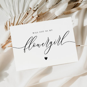 Invitation calligraphie script fleurgirl proposition card