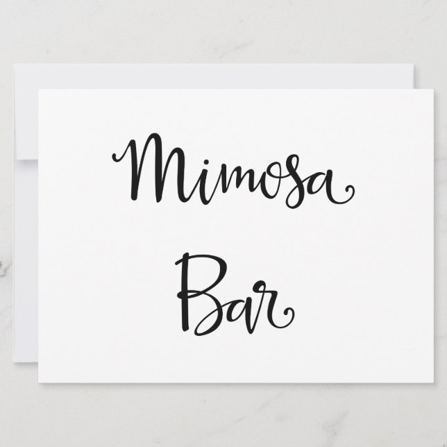 Invitation Calligraphie Simple | Panneau de mariage Mimosa Ba (Devant)