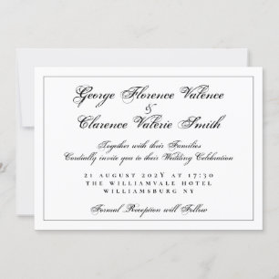 Invitation Calligraphie ultime Élégance QR code Mariage