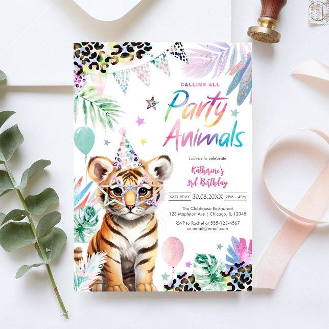 Invitation Calling All Party Animals Safari Birthday  (Créateur téléchargé)