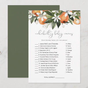 Invitation CALLIOPE Petite Douceur Jeu de Noms de Bébés Céléb