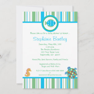 Invitation Calypso 5x7 Sea Creats